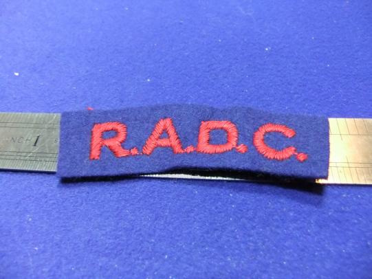 RADC Royal army dental corps cloth shoulder title