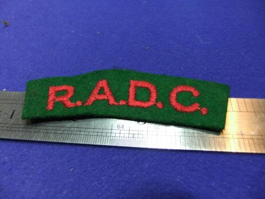 RADC Royal army dental corps cloth shoulder title