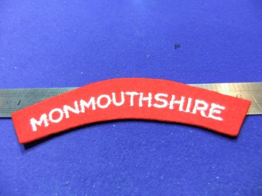 Monmouthshire regiment cloth shoulder title