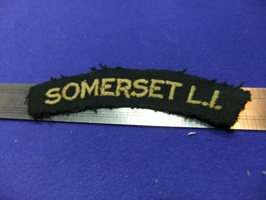 Somerset light infantry LI regiment cloth shoulder title