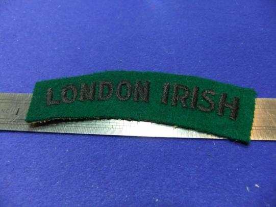London irish regiment cloth shoulder title