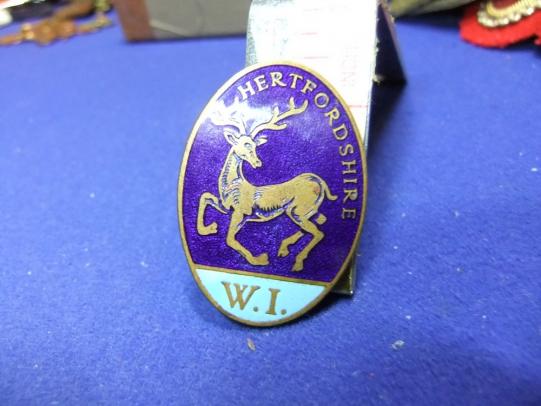WI Womens institute hertfordshire brooch badge