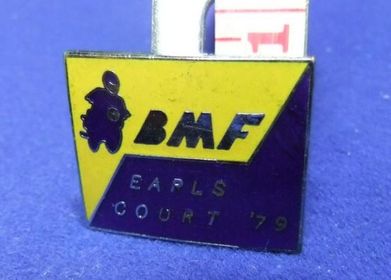 Bmf motorcycle motorcyclist federation badge earls court show 1979 biker