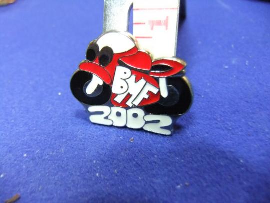 Bmf motorcycle motorcyclist federation badge 2002 rally show biker