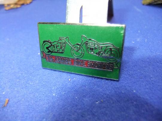 Motorcycle motorcyclist badge 7th cambs 1996 show rally biker