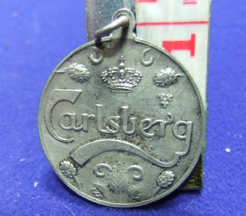 Carlsberg brewery fob badge good luck symbol charm 1847 advertising swastika sanskrit