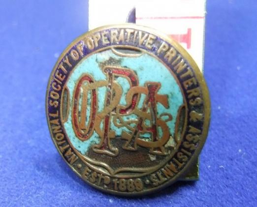 Union nat society operative printers & assistant est 1889 member 1900s