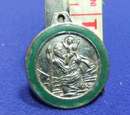 St christopher pendant fob badge travellers motoring religion religious christian