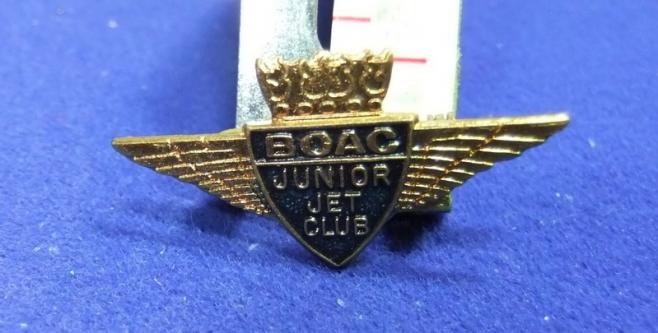 BOAC british junior jet club badge pilot wing 1960s aviation souvenir airway