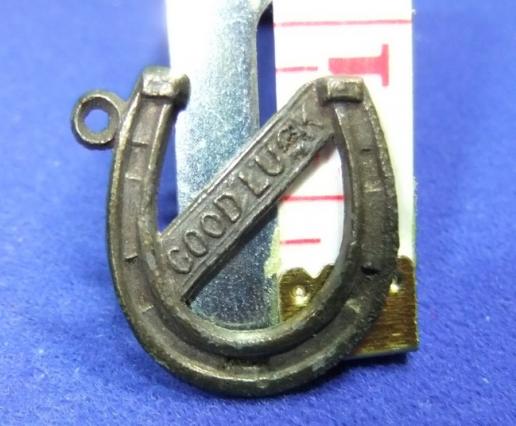 Lucky good luck horseshoe charm fob badge superstition souvenir fortune gift