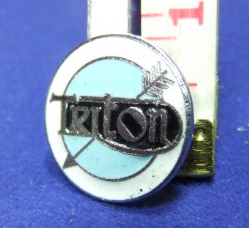Triton norton triumph motor cycle bike badge advert 1960s 70s rocky biker