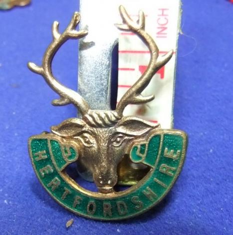 Girl guides county hertfordshire badge crest member membership brooch