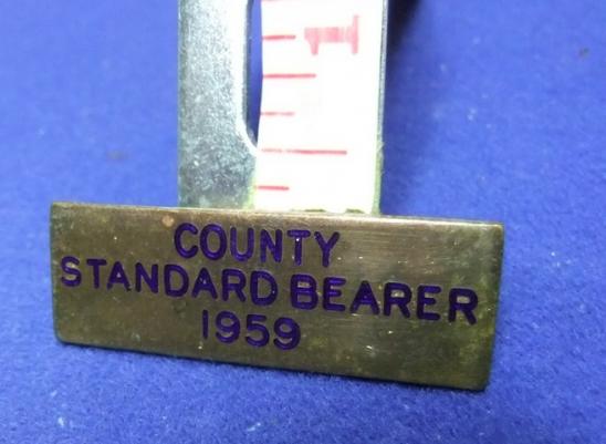 British legion parade county standard bearer badge 1959 military assocn ex services