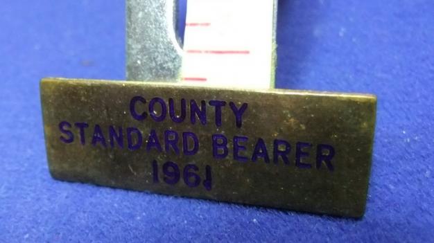 British legion parade county standard bearer badge 1961 military assocn ex services