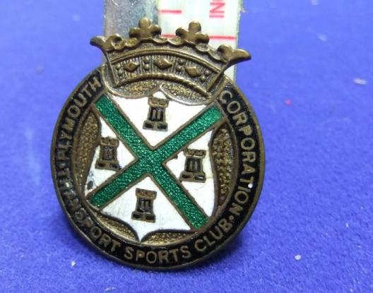 Plymouth corporation transport sports club badge member tram bus