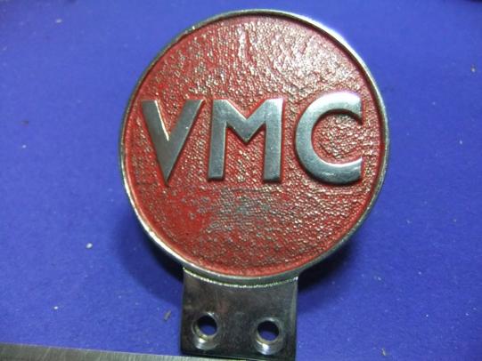 Motor car automobile club grille badge vmc vintage veteran motorcycle bumper member motoring