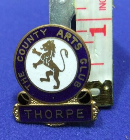 The county arts club thorpe bowls bowling badge