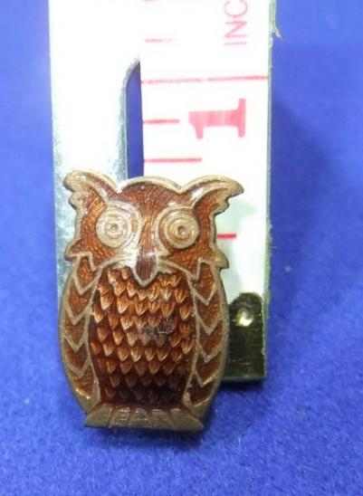 Girl Guides warrant leader tawny owl badge brooch