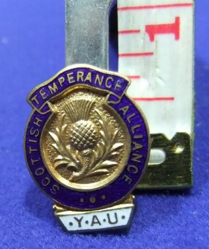 Scottish temperance badge alliance yau alcohol abstinence