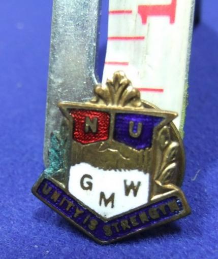 NU GMW union general municipal workers member badge