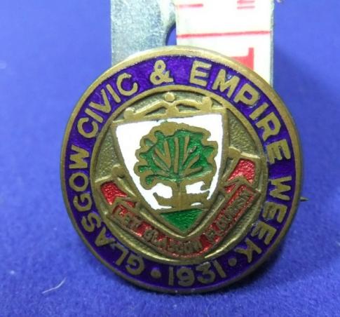 Glasgow civic & empire week badge 1931