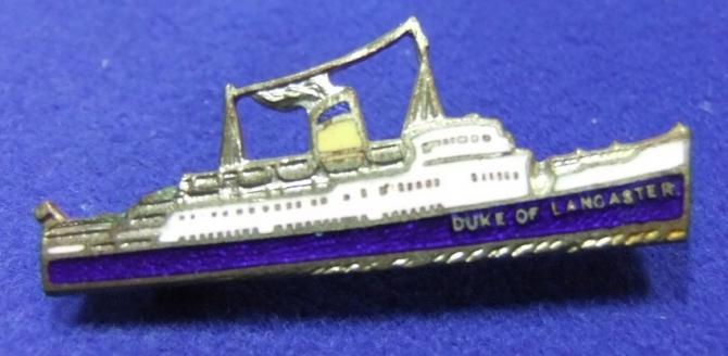 Br ship boat badge Duke Lancaster steamer RSO railway servants orphanage charity