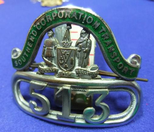 corporation transport southend 513 cap uniform badge