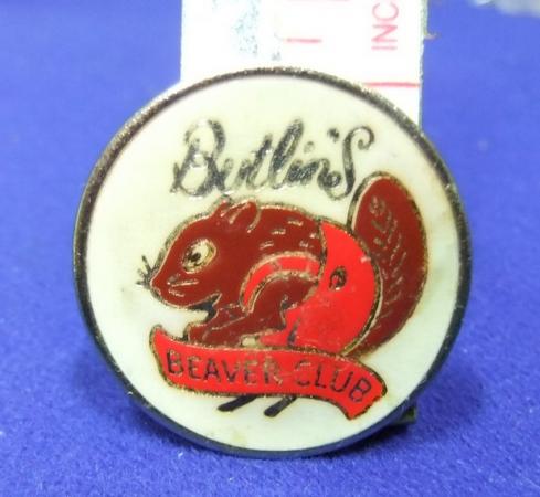 butlins beavers childrens club member membership badge souvenir pass 1970s