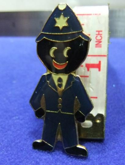 Robertsons jam golly badge policeman 1990s large acrylic