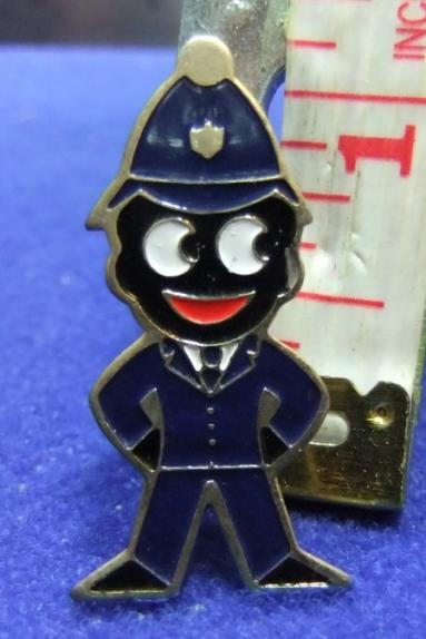 robertsons golly badge brooch policeman bobble 1980s pointed feet