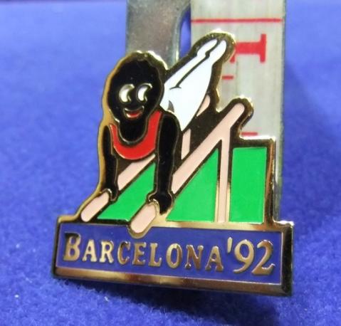 robertsons golly badge brooch barcelona gymnastics 1992 olympics