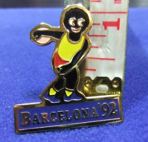 robertsons golly badge brooch barcelona discus 1992 olympics