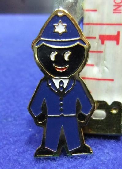robertsons golly badge brooch policeman 1990s