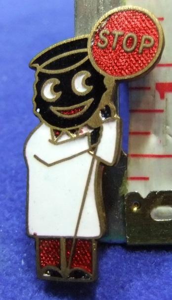 Robertson Golly Lollipopman promotional badge 1970s Die A gomm