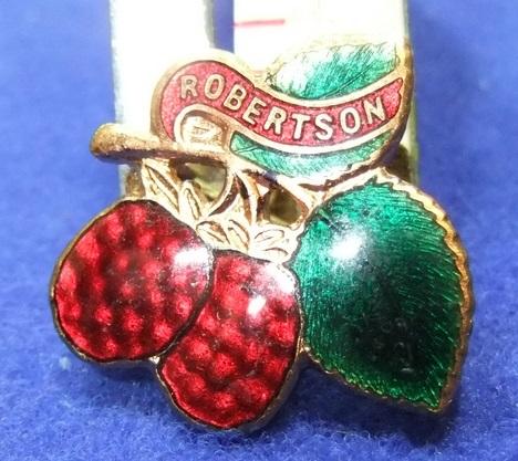 Robertsons raspberry fruit jam advertising badge