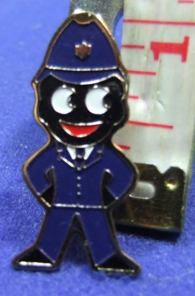 robertsons golly badge policeman 1980s pointed feet