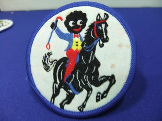 Robertsons golly sew on patch badge HORSE RIDER