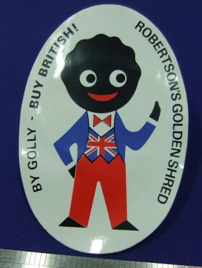 Buy Golly Buy British Robinsons Golden Shred plastic sticker badge
