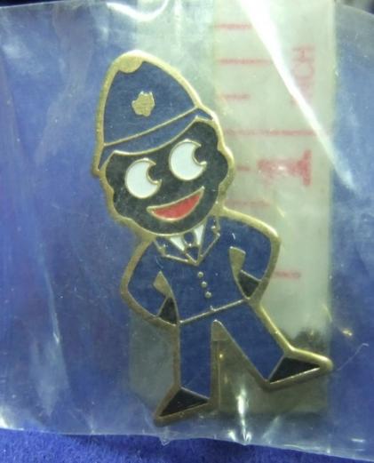 Robertsons golly badge brooch policeman 1980s