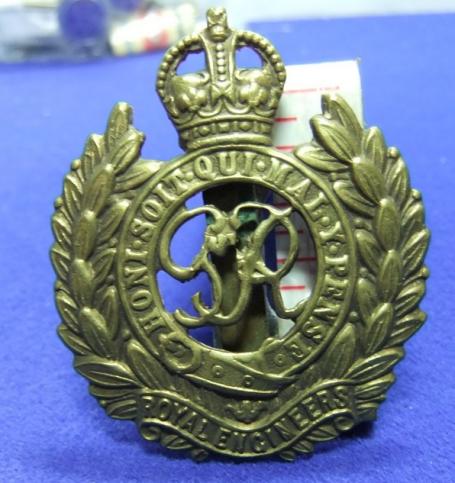 ww military cap badge royal engineers kings crown