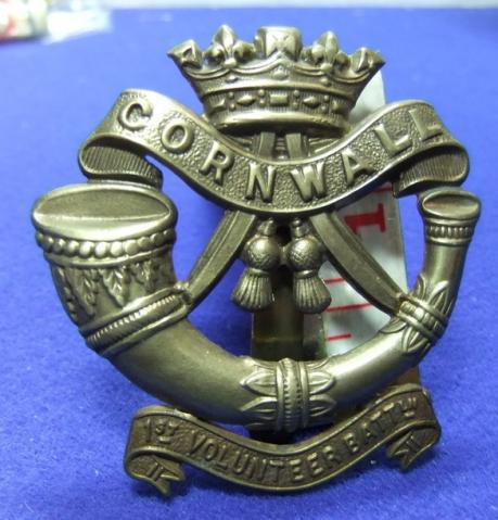 military cap badge duke cornwall 1st Volunteer Battalion