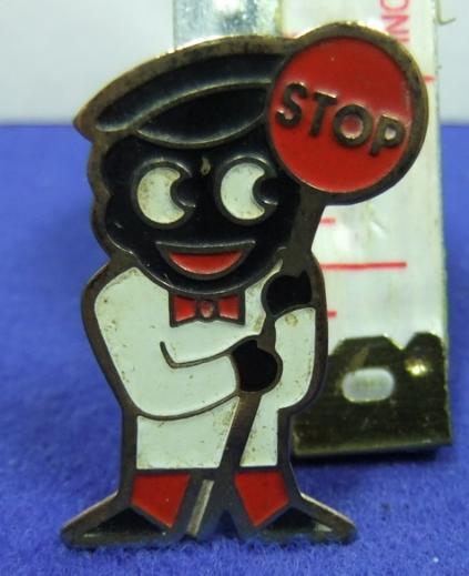 Robertson Golly Lollipopman badge 1980s pole