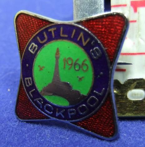 Butlins holiday camp badge blackpool 1966