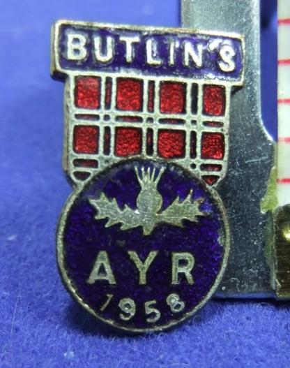 Butlins holiday camp badge ayr 1958