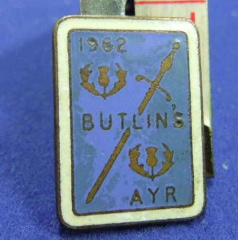 Butlins holiday camp badge ayr 1962