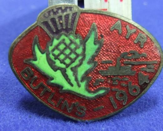 Butlins holiday camp badge ayr 1964