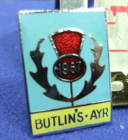 Butlins holiday camp badge ayr 1967