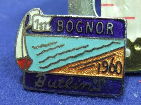 Butlins holiday camp badge bognor regis 1960