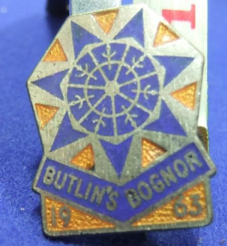 Butlins holiday camp badge bognor regis 1963