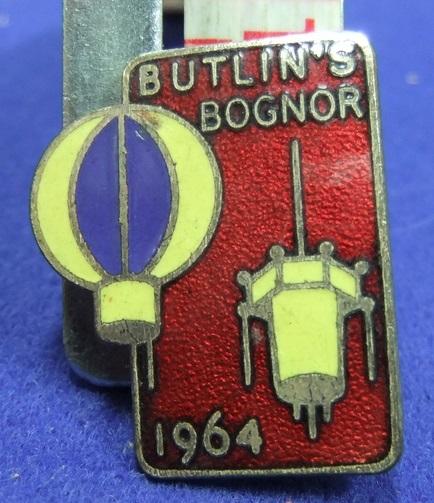 Butlins holiday camp badge bognor regis 1964
